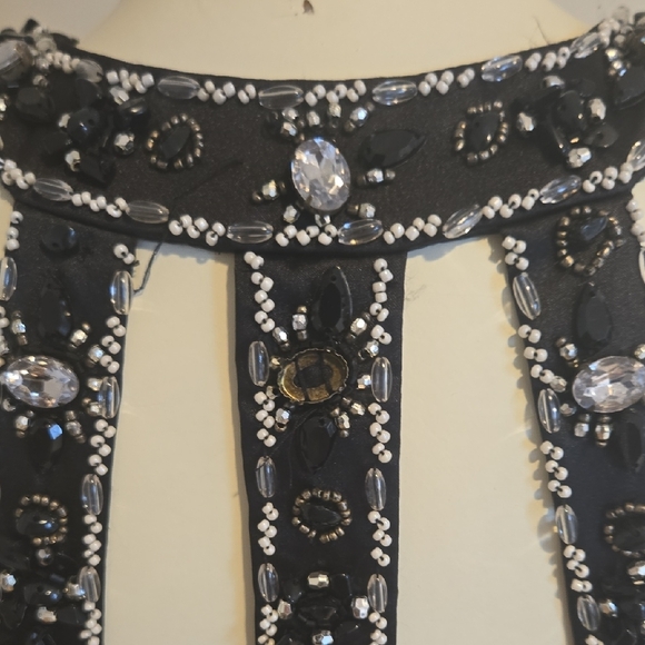 Sue Wong Black and White Animal Print Mini Dress - Picture 5 of 8